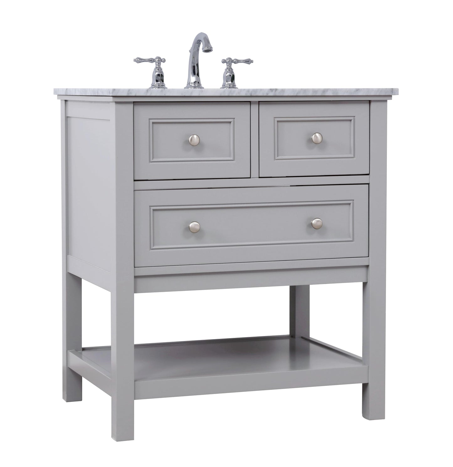 30 in. Single Bathroom Vanity Set in Grey - BC2803034GR