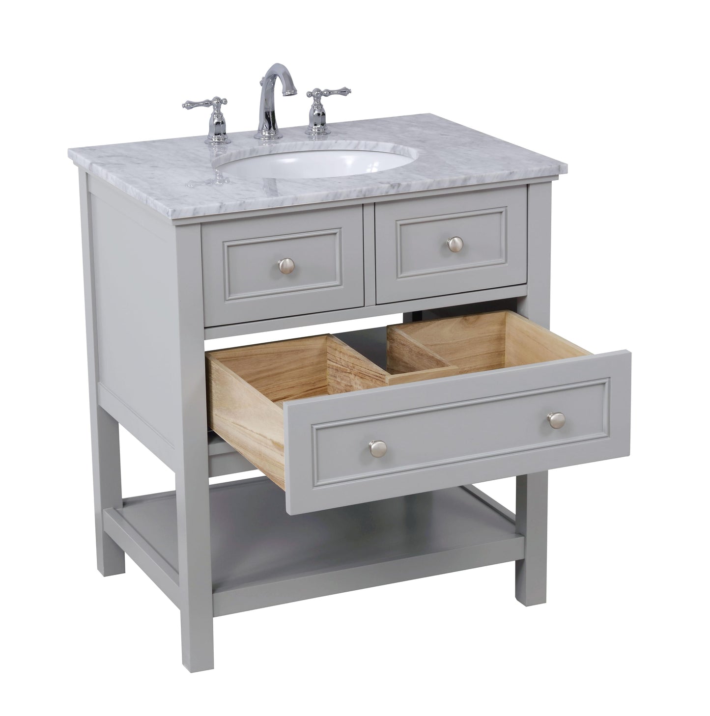 30 in. Single Bathroom Vanity Set in Grey - BC2803034GR