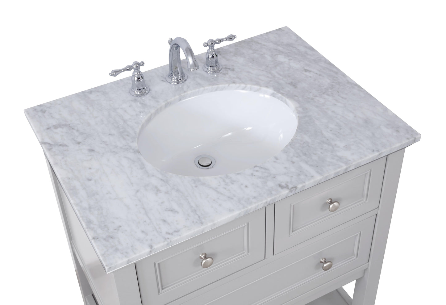 30 in. Single Bathroom Vanity Set in Grey - BC2803034GR