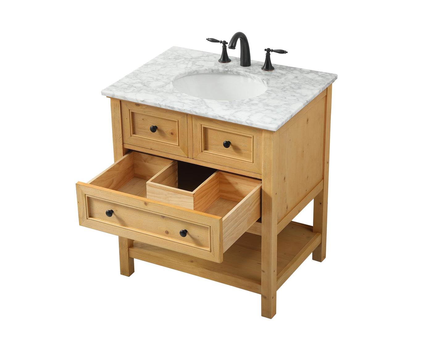 30 inch Single Bathroom Vanity in Natural Wood - BC2803034NW