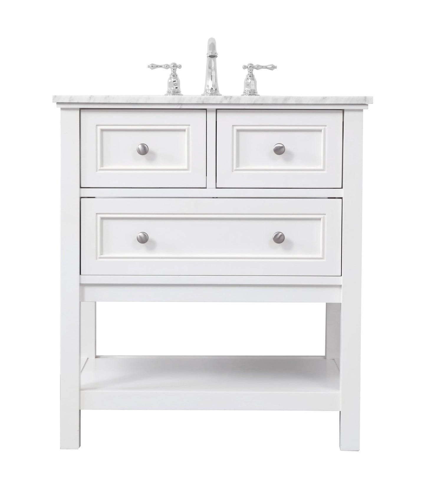 30 in. Single Bathroom Vanity Set in White - BC2803034WH