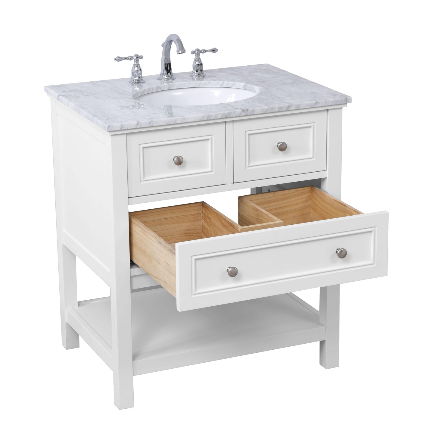 30 in. Single Bathroom Vanity Set in White - BC2803034WH