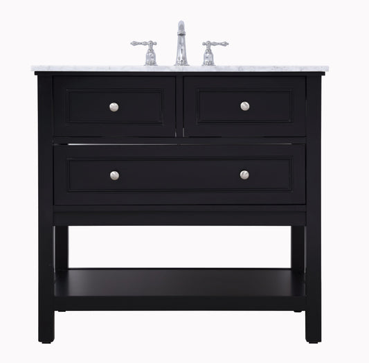 36 in. Single Bathroom Vanity Set in Black - BC2803634BK