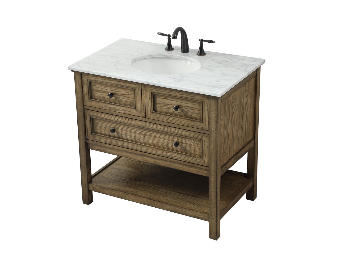 36 inch Single Bathroom Vanity in Driftwood - BC2803634DW