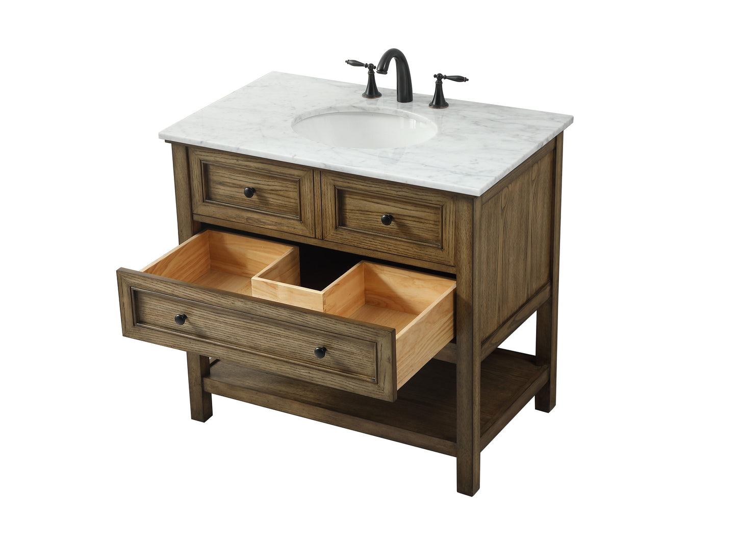 36 inch Single Bathroom Vanity in Driftwood - BC2803634DW