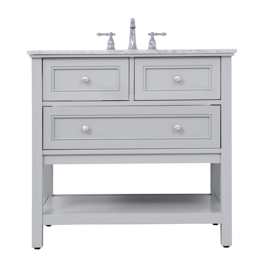 36 in. Single Bathroom Vanity Set in Grey - BC2803634GR