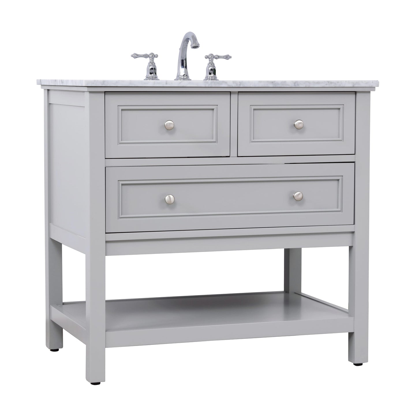 36 in. Single Bathroom Vanity Set in Grey - BC2803634GR