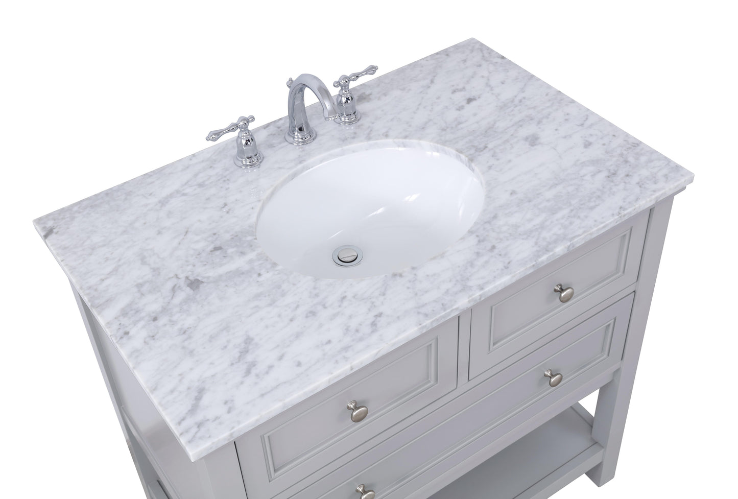 36 in. Single Bathroom Vanity Set in Grey - BC2803634GR