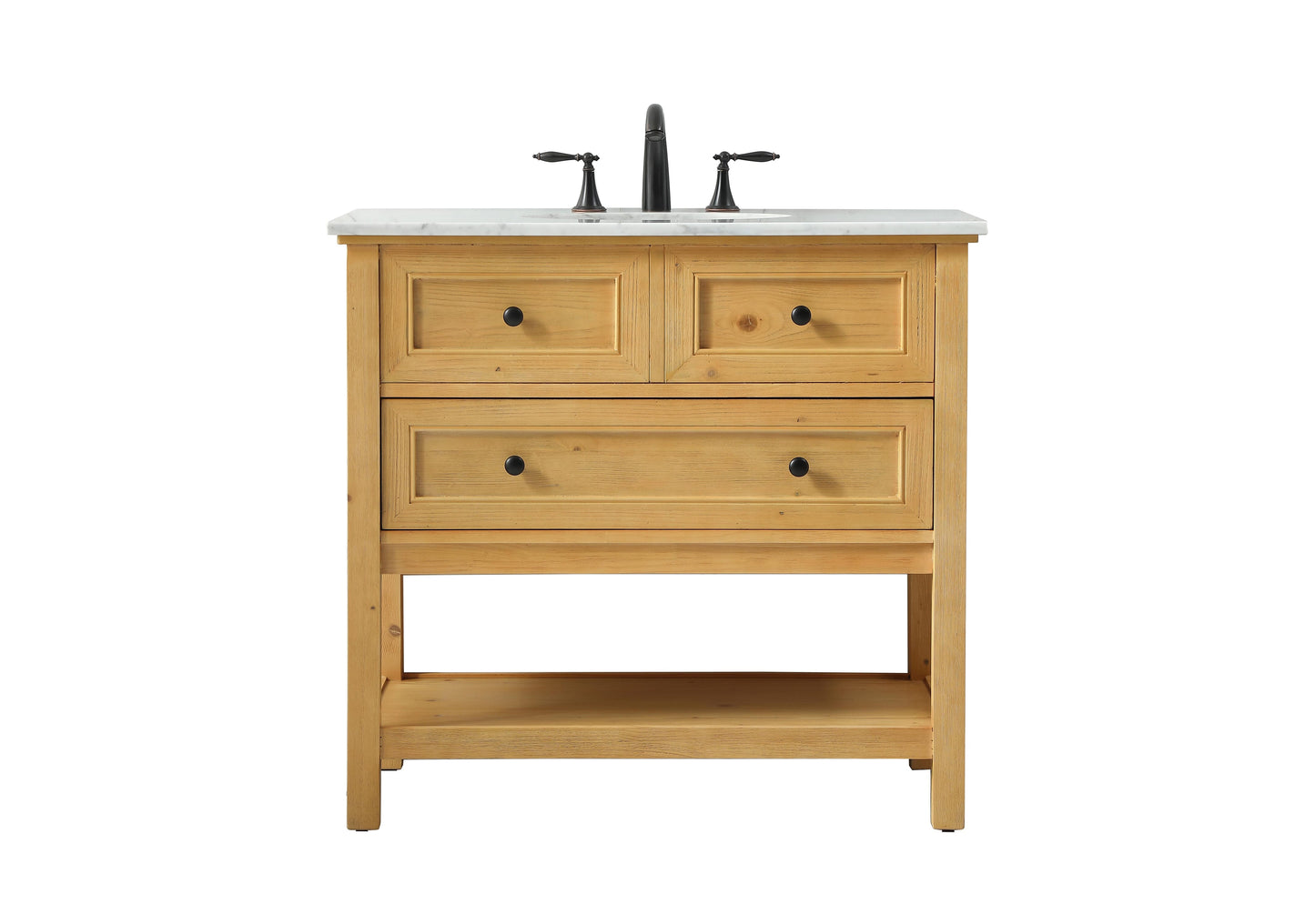 36 inch Single Bathroom Vanity in Natural Wood - BC2803634NW