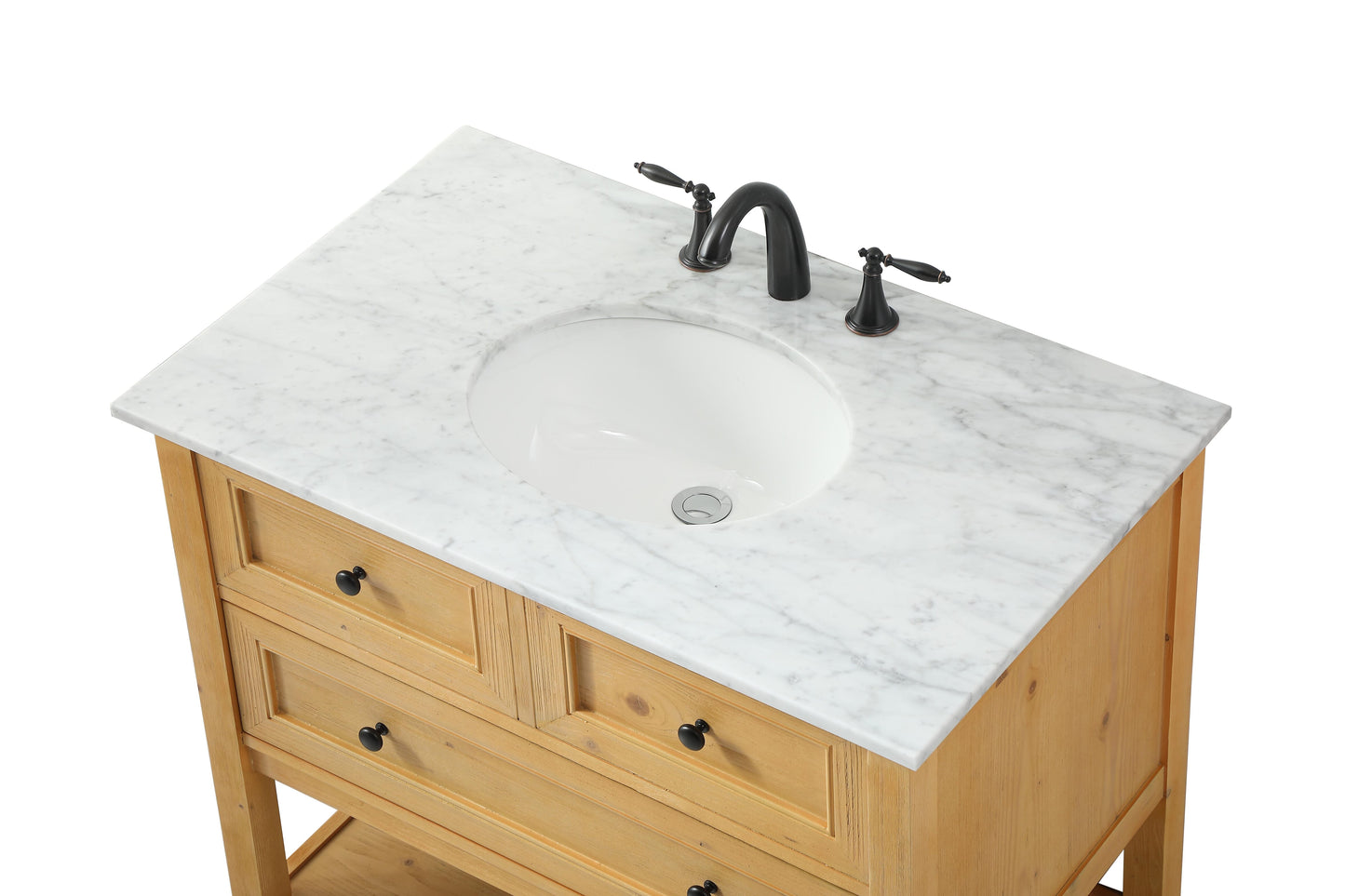 36 inch Single Bathroom Vanity in Natural Wood - BC2803634NW