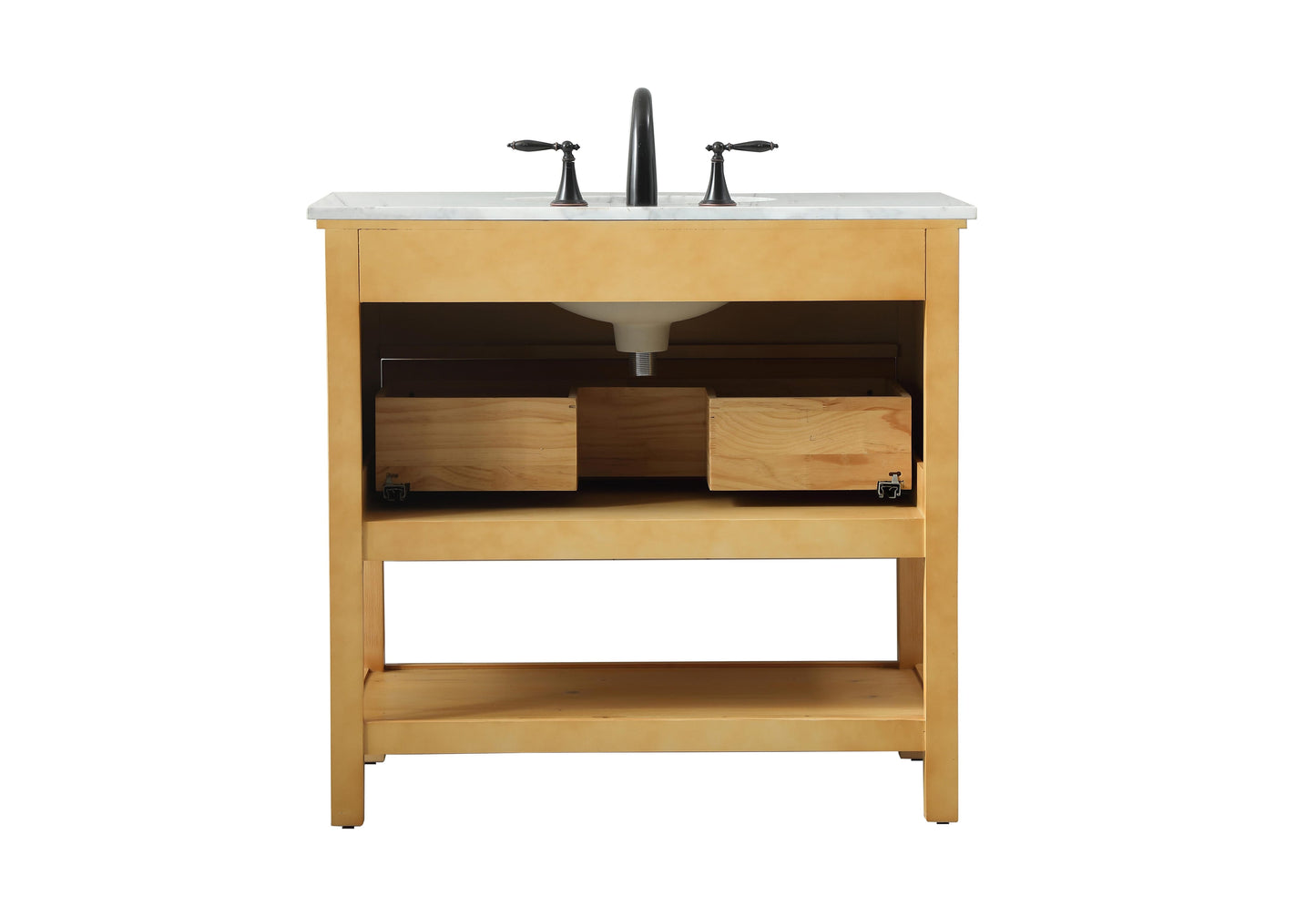 36 inch Single Bathroom Vanity in Natural Wood - BC2803634NW