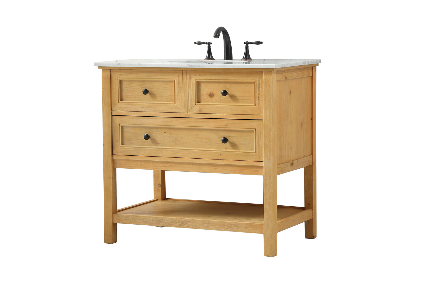 36 inch Single Bathroom Vanity in Natural Wood - BC2803634NW