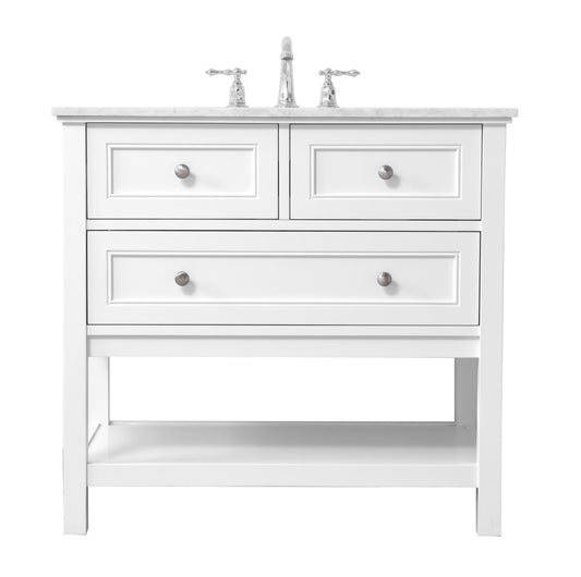 36 in. Single Bathroom Vanity Set in White - BC2803634WH