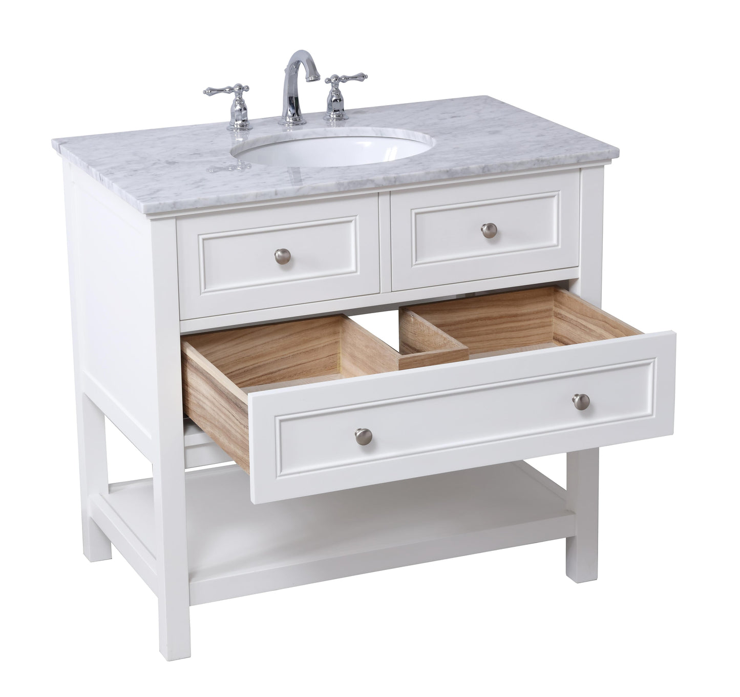 36 in. Single Bathroom Vanity Set in White - BC2803634WH