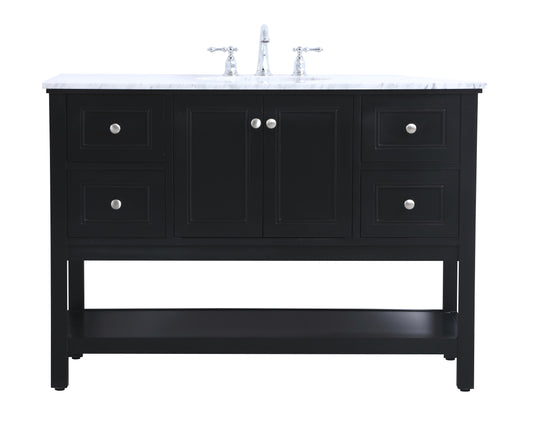 48 in. Single Bathroom Vanity Set in Black - BC2804834BK