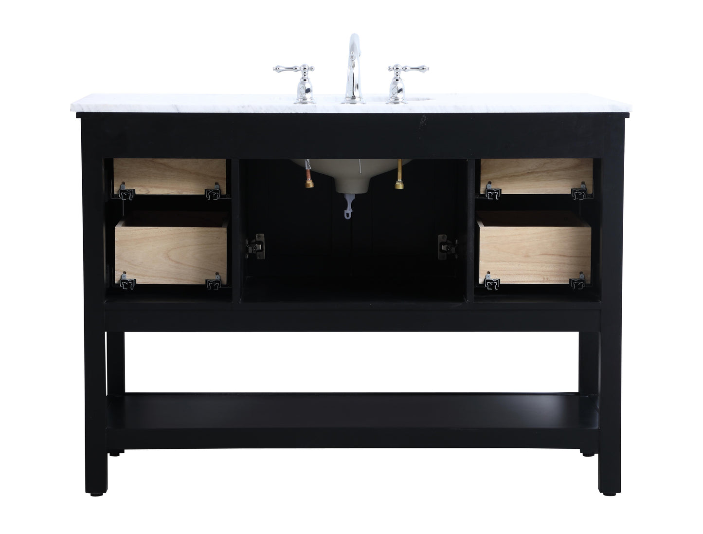 48 in. Single Bathroom Vanity Set in Black - BC2804834BK