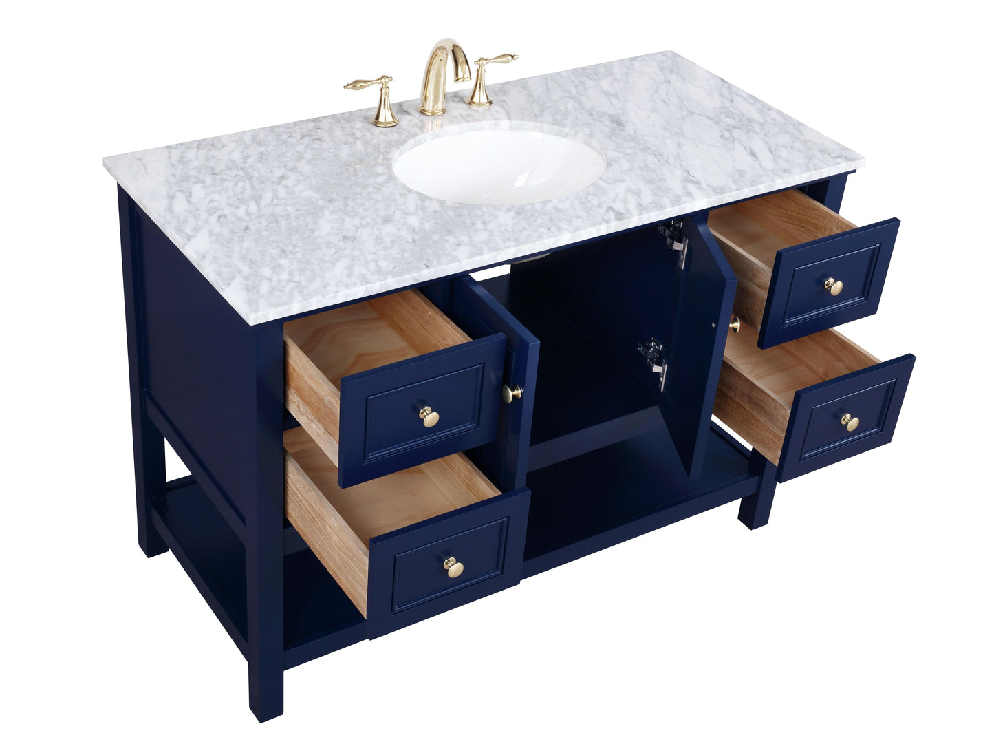 48 inch Single Bathroom Vanity in Blue - BC2804834BL