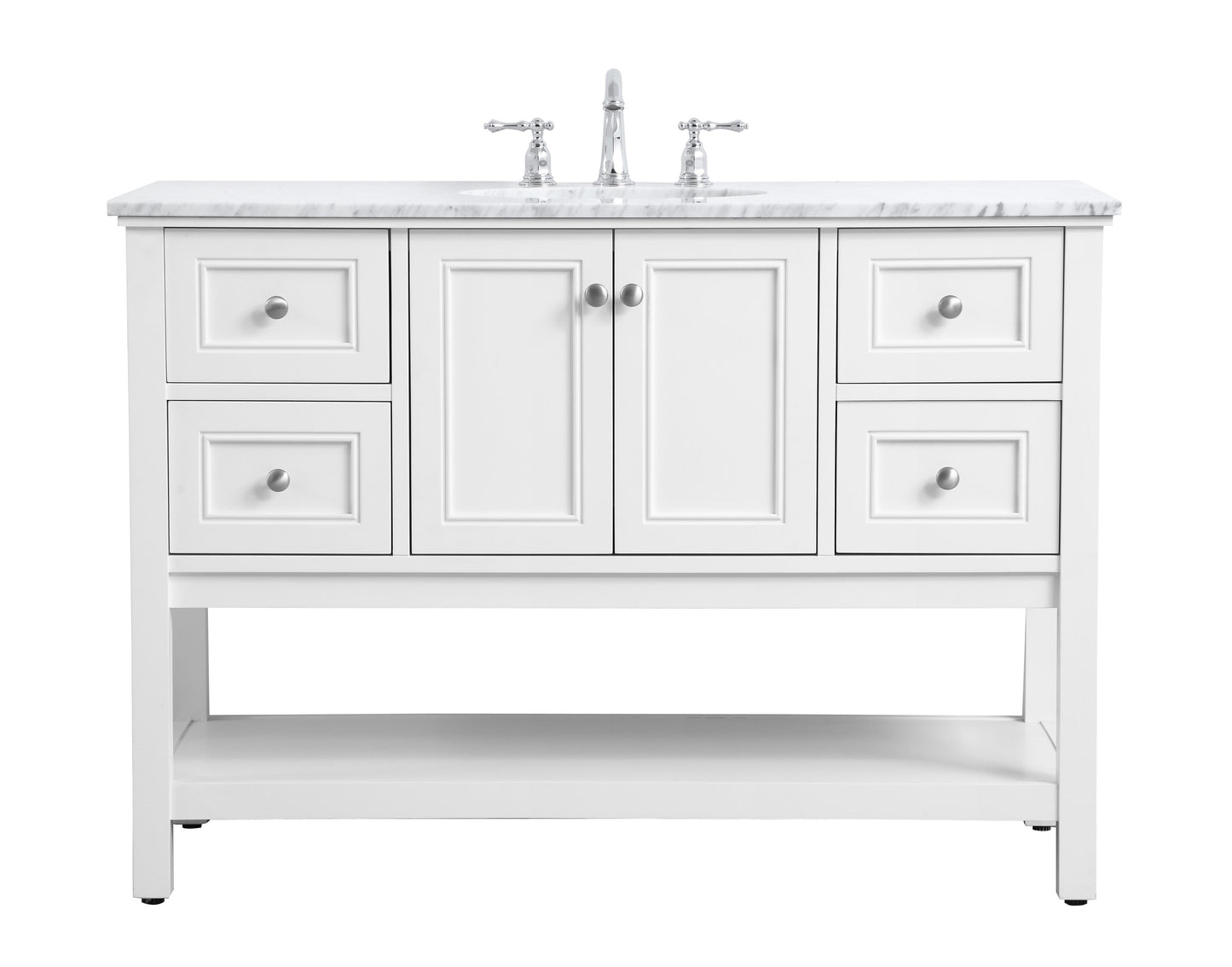 48 in. Single Bathroom Vanity Set in White - BC2804834WH