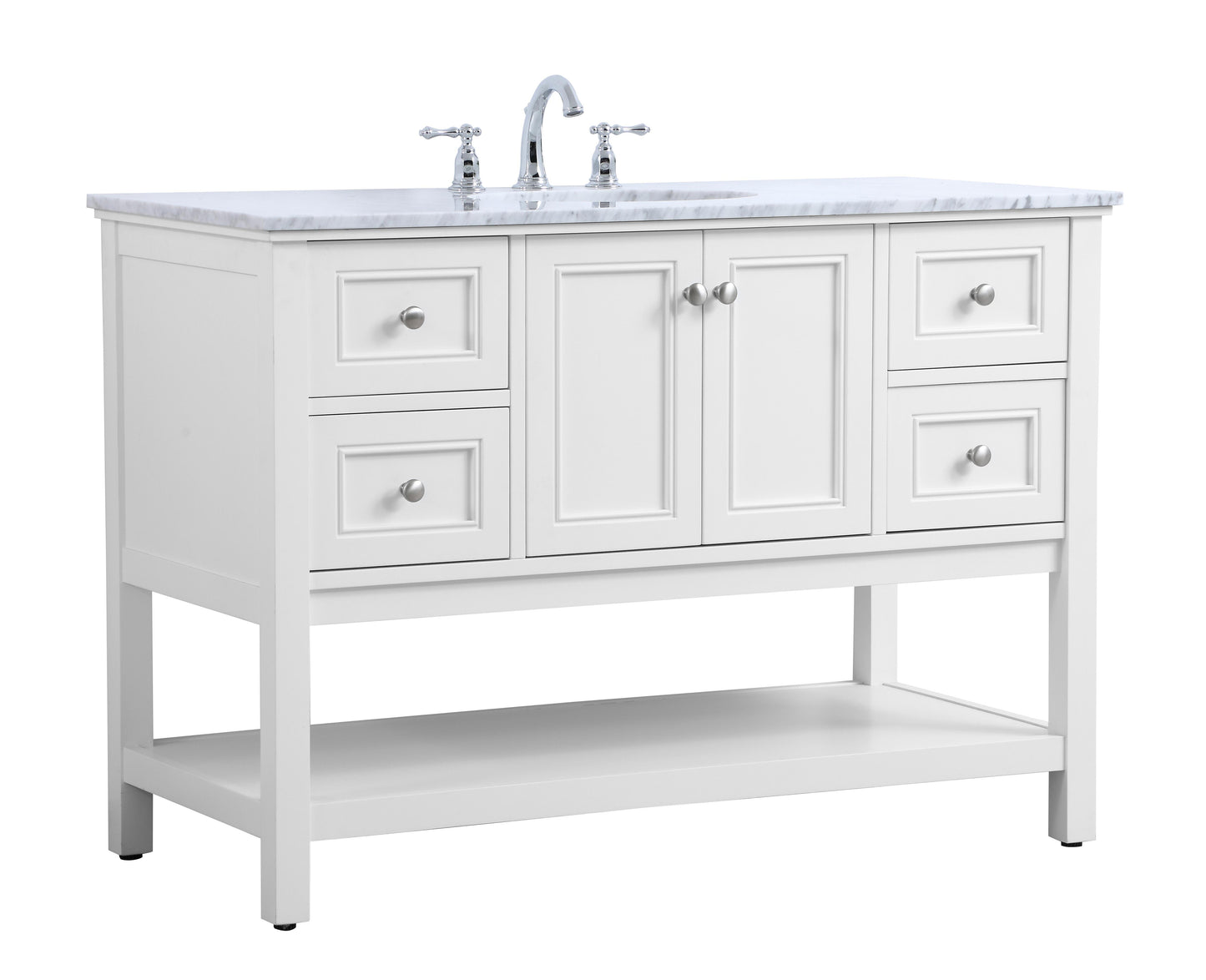 48 in. Single Bathroom Vanity Set in White - BC2804834WH