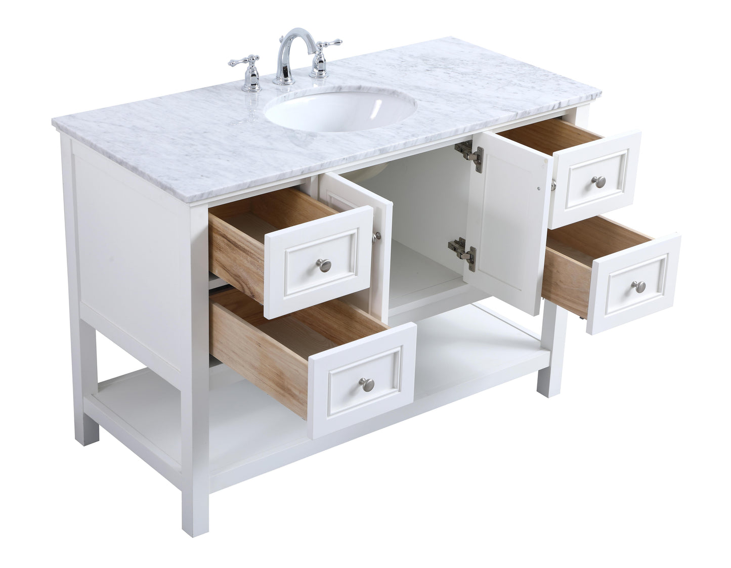 48 in. Single Bathroom Vanity Set in White - BC2804834WH