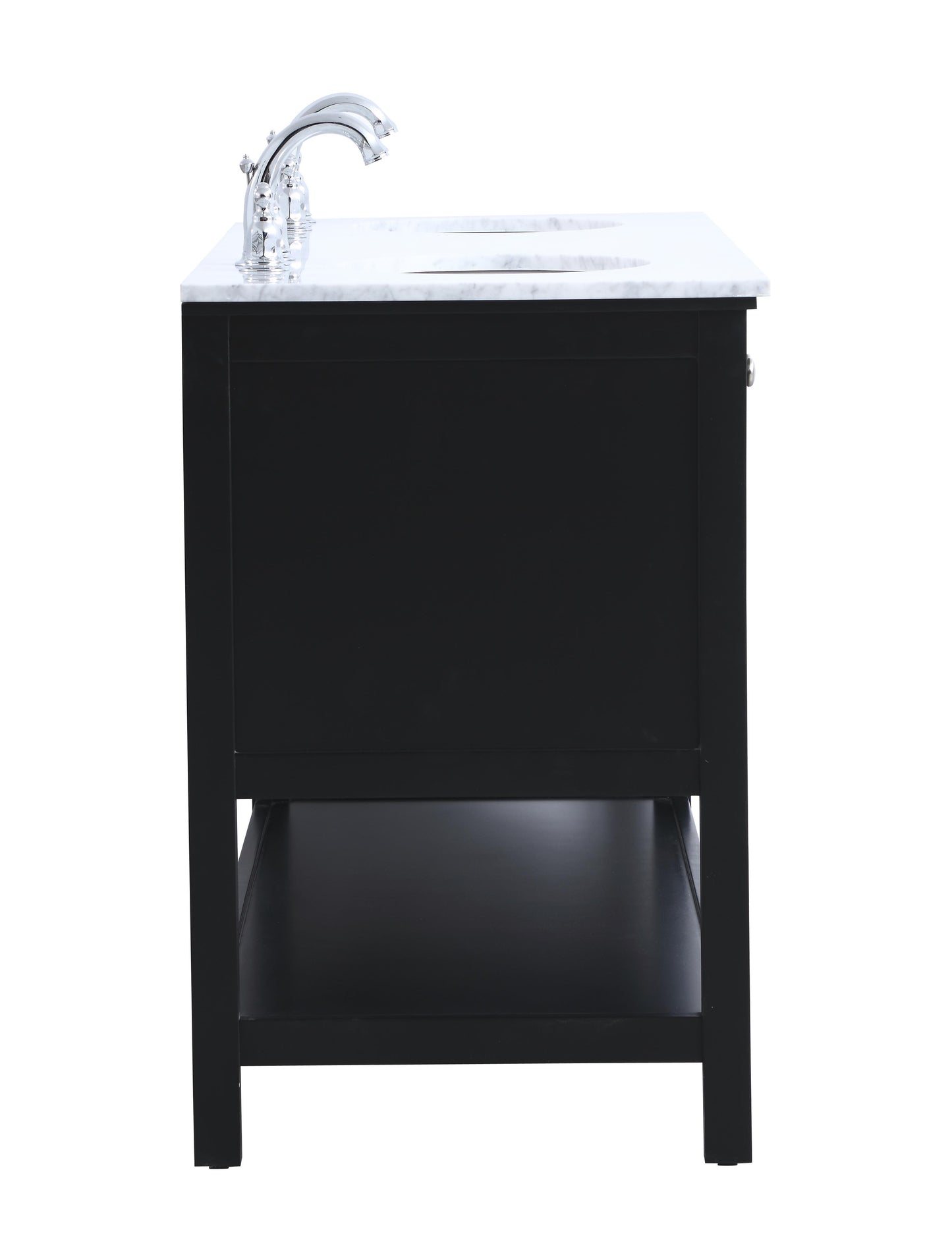 60 in. Double Sink Bathroom Vanity Set in Black - BC2806034BK