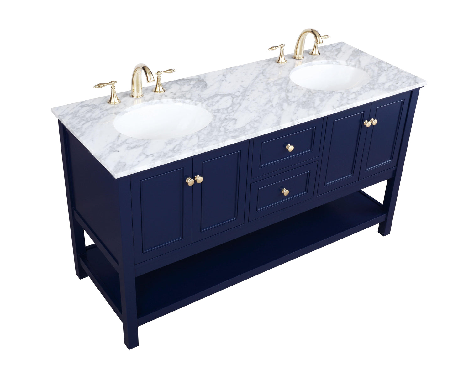 60 inch Single Bathroom Vanity in Blue - BC280D6034BL