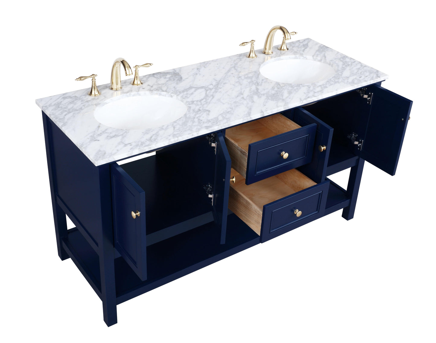 60 inch Single Bathroom Vanity in Blue - BC280D6034BL