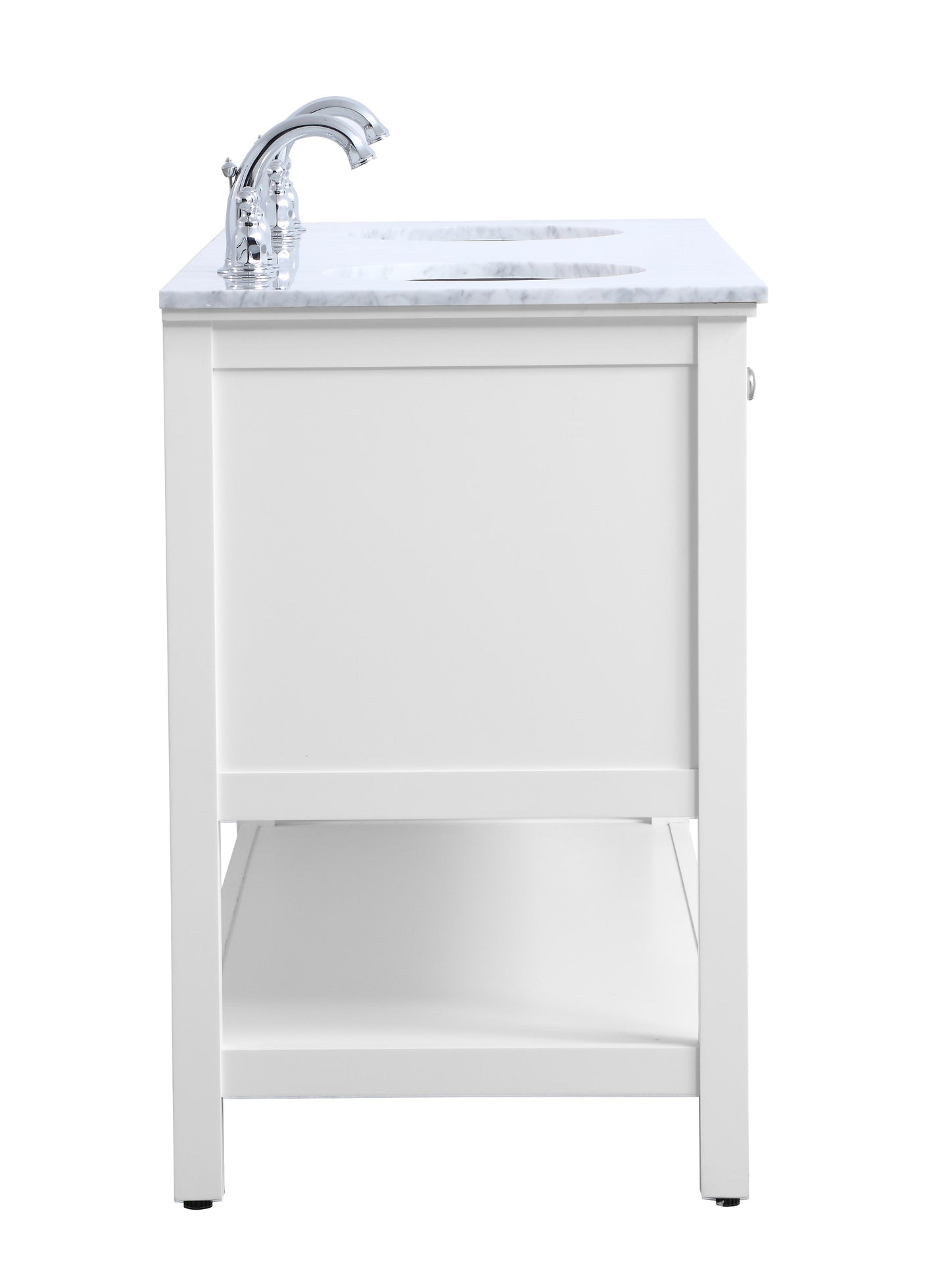 60 in. Double Sink Bathroom Vanity Set in White - BC2806034WH