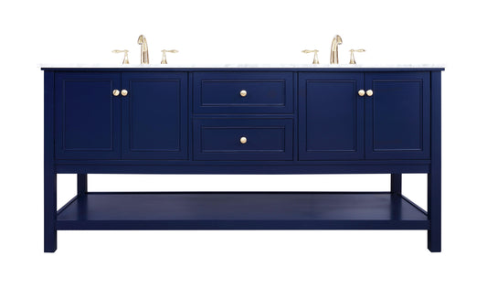 72 inch Single Bathroom Vanity in Blue - BC280D7234BL