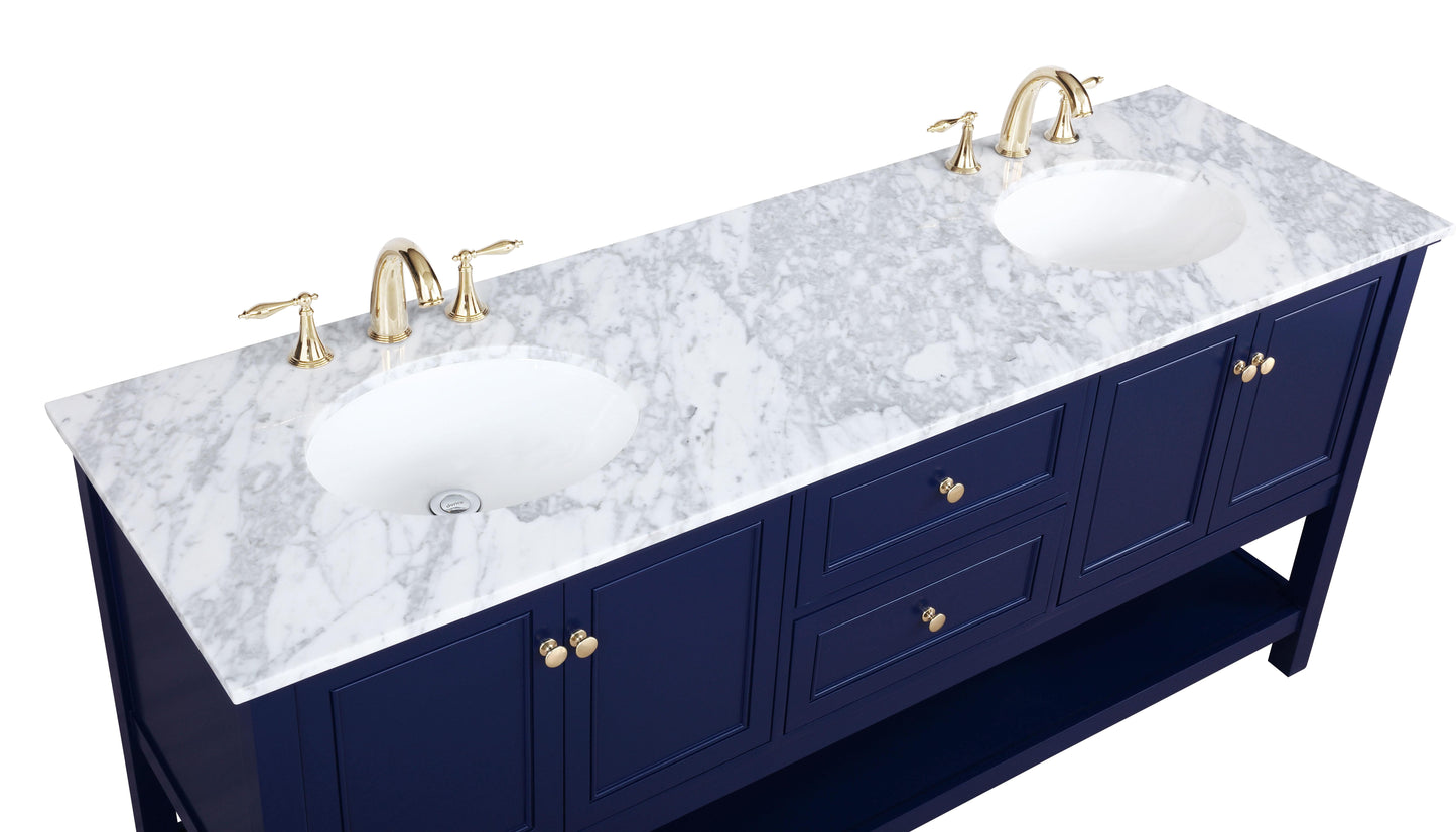 72 inch Single Bathroom Vanity in Blue - BC280D7234BL