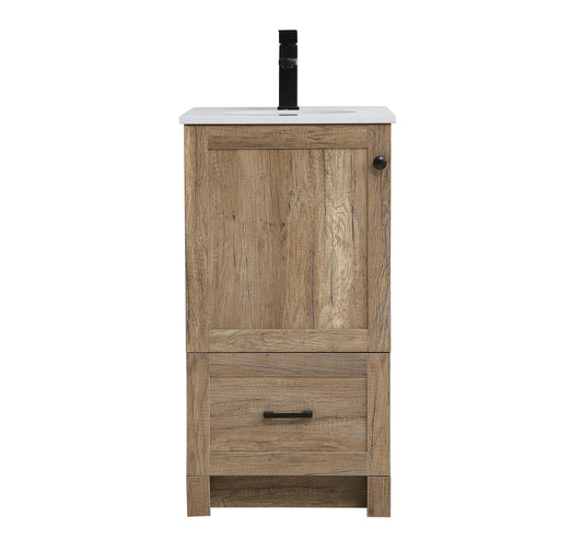 18 inch Single Bathroom Vanity in Natural Oak - BC2901834NT