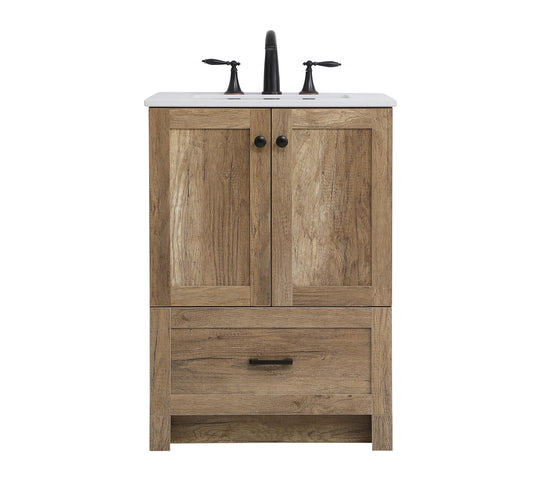 24 inch Single Bathroom Vanity in Natural Oak - BC2902434NT