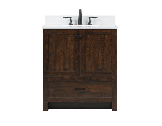 30 inch Single Bathroom Vanity in Expresso with backsplash - BC2903034EX-BS