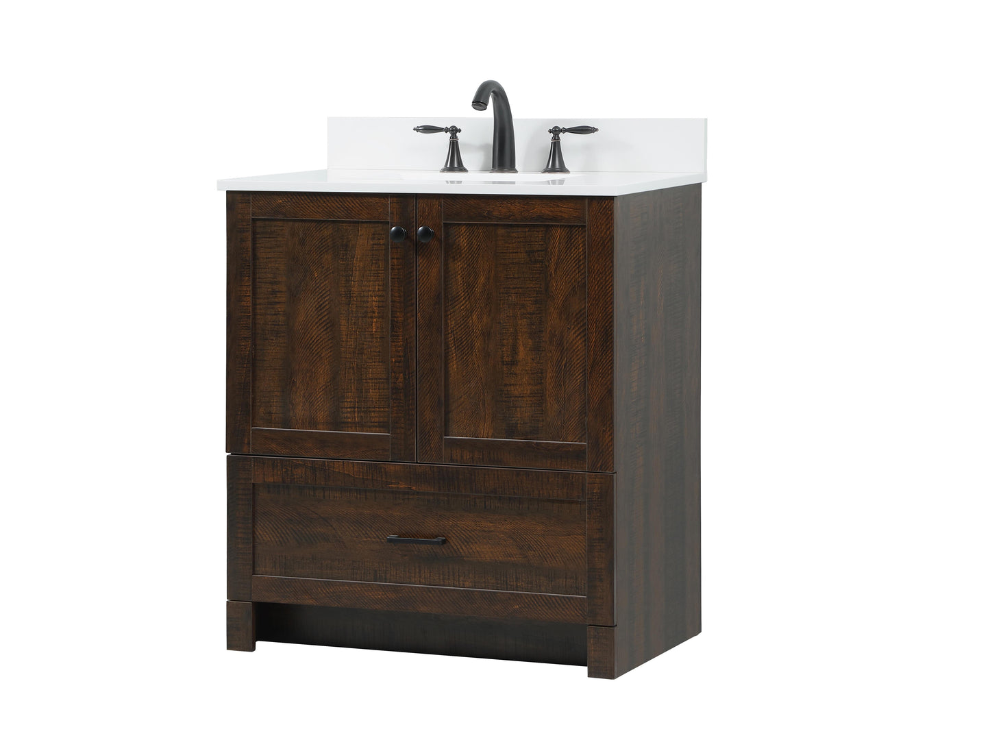 30 inch Single Bathroom Vanity in Expresso with backsplash - BC2903034EX-BS