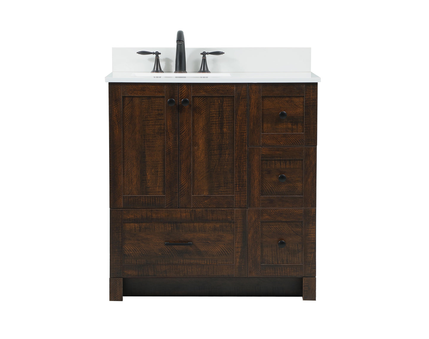 32 inch Single Bathroom Vanity in Expresso with backsplash - BC2903234EX-BS