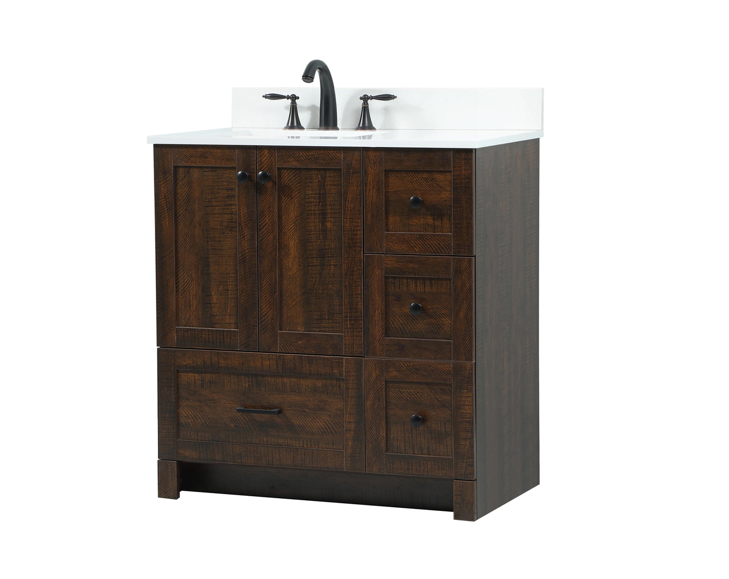 32 inch Single Bathroom Vanity in Expresso with backsplash - BC2903234EX-BS