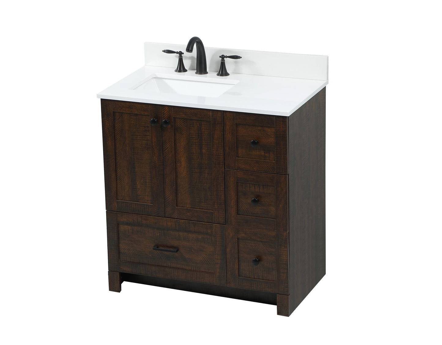 32 inch Single Bathroom Vanity in Expresso with backsplash - BC2903234EX-BS