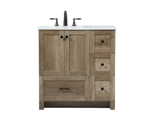 32 inch Single Bathroom Vanity in Natural Oak - BC2903234NT