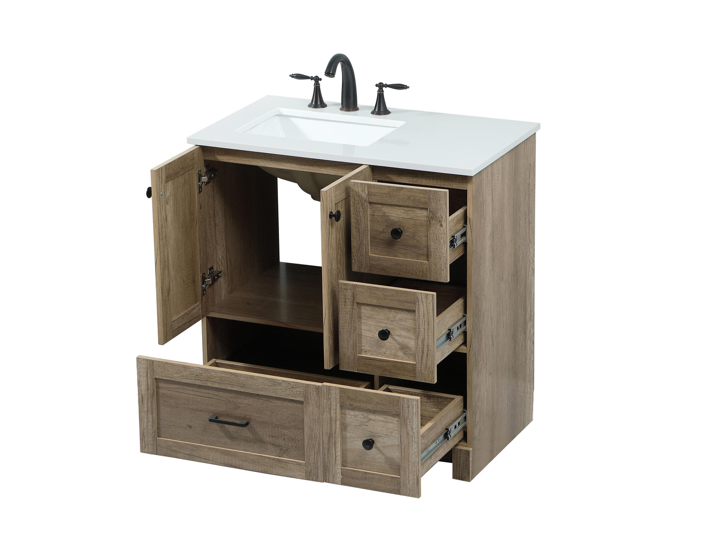 32 inch Single Bathroom Vanity in Natural Oak - BC2903234NT