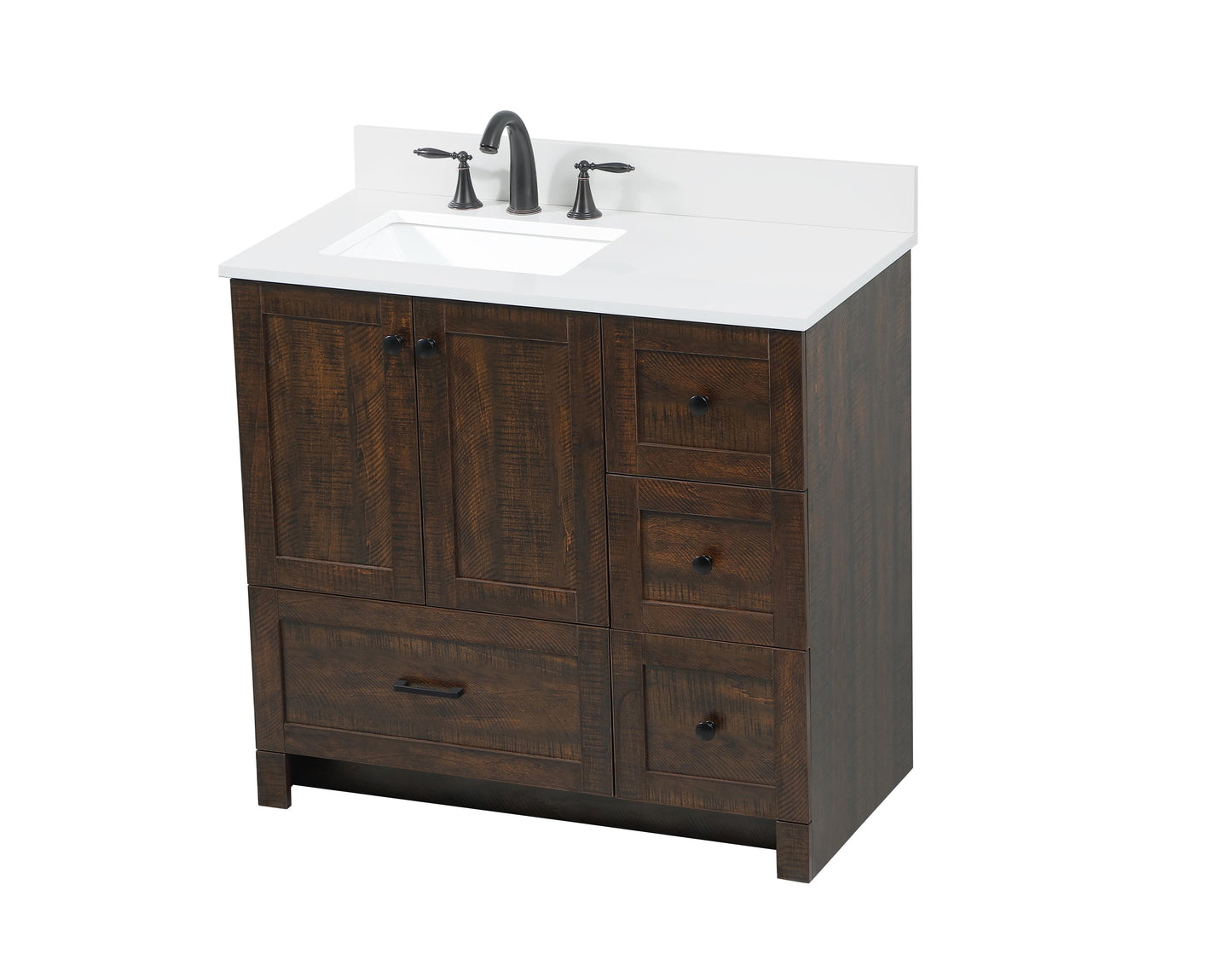 36 inch Single Bathroom Vanity in Expresso with backsplash - BC2903634EX-BS