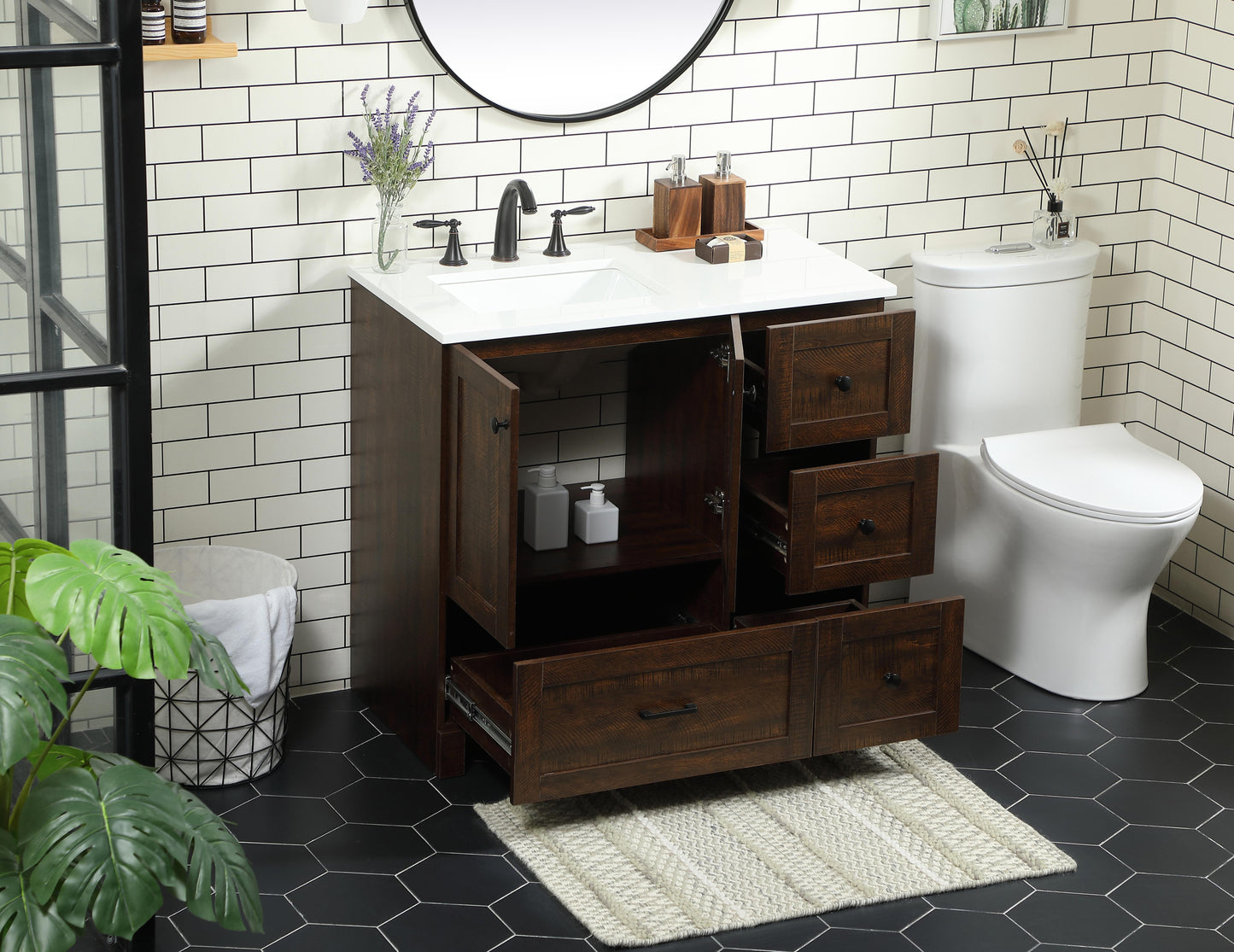 36 inch Single Bathroom Vanity in Expresso - BC2903634EX