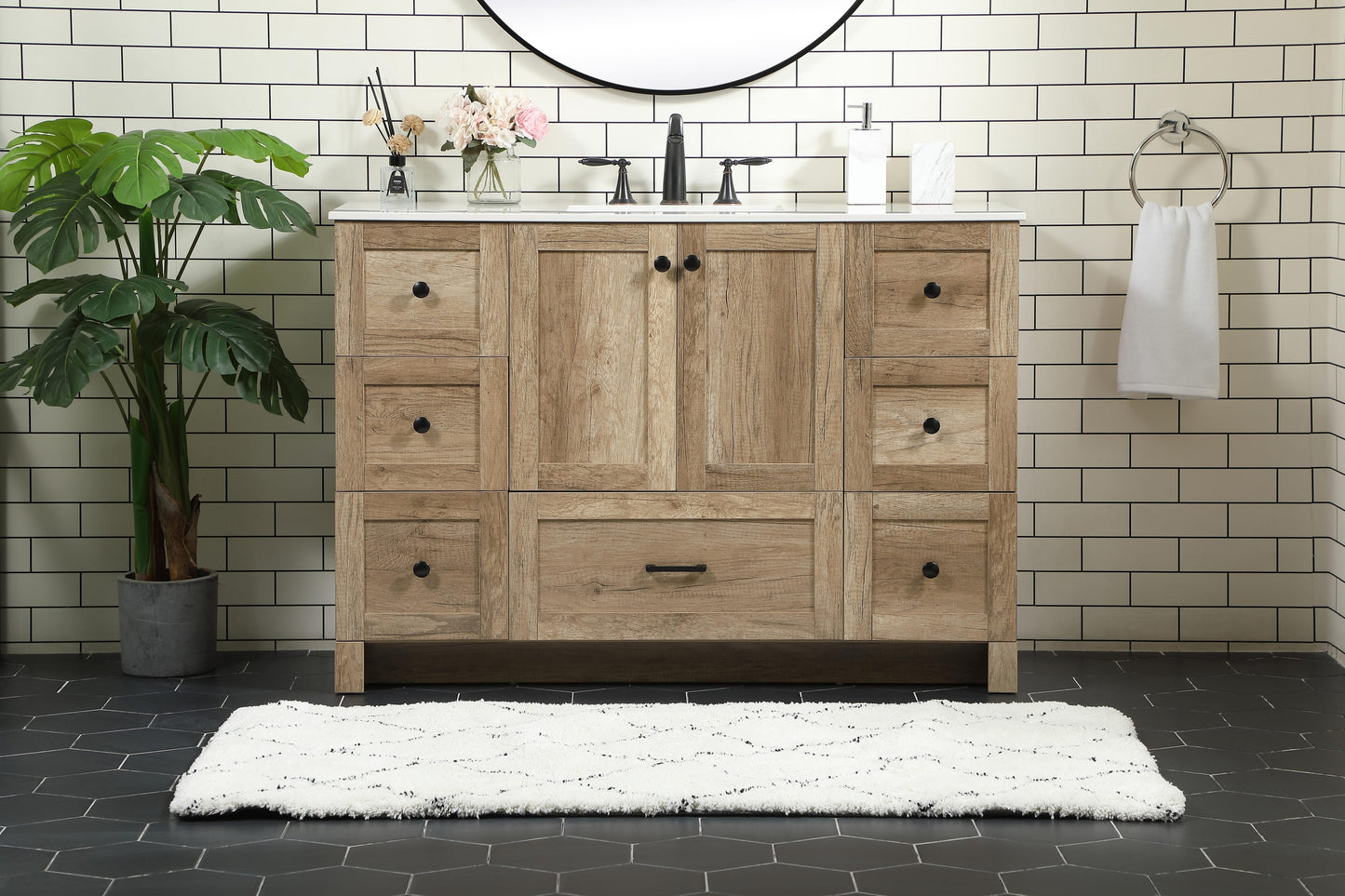 48 inch Single Bathroom Vanity in Natural Oak - BC2904834NT