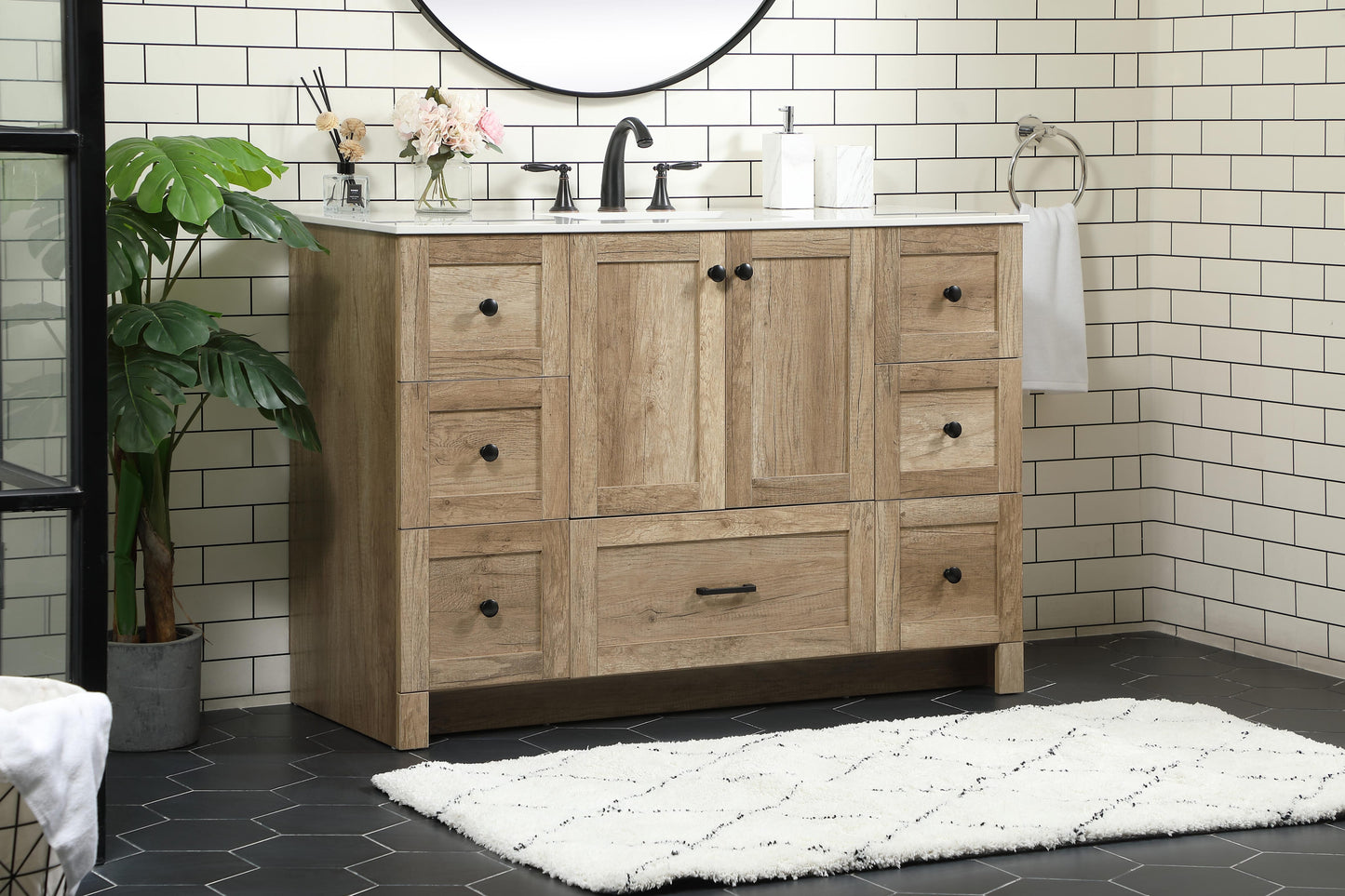 48 inch Single Bathroom Vanity in Natural Oak - BC2904834NT