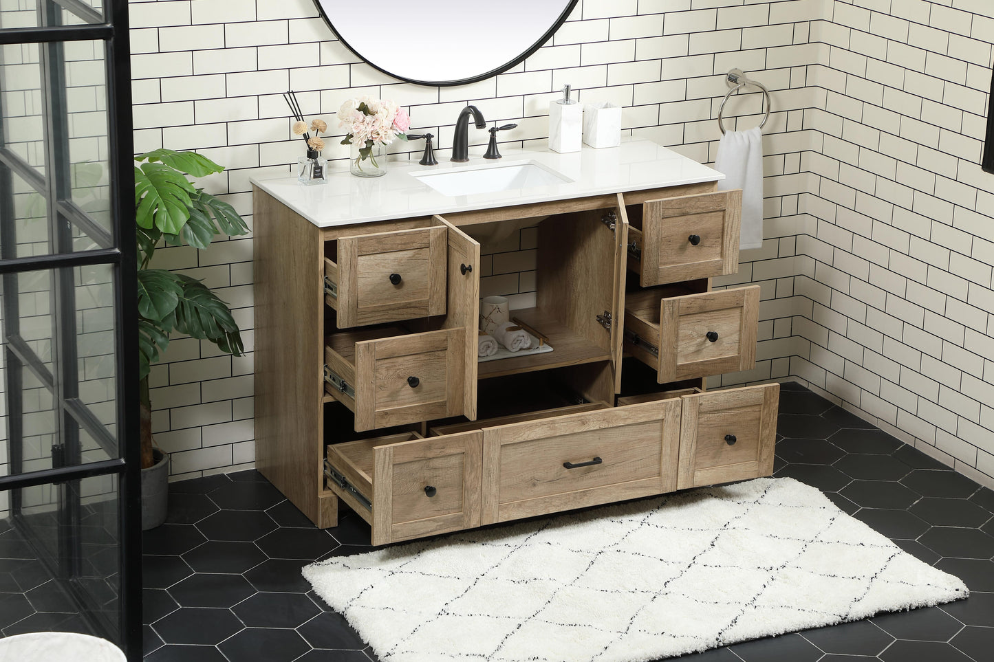 48 inch Single Bathroom Vanity in Natural Oak - BC2904834NT