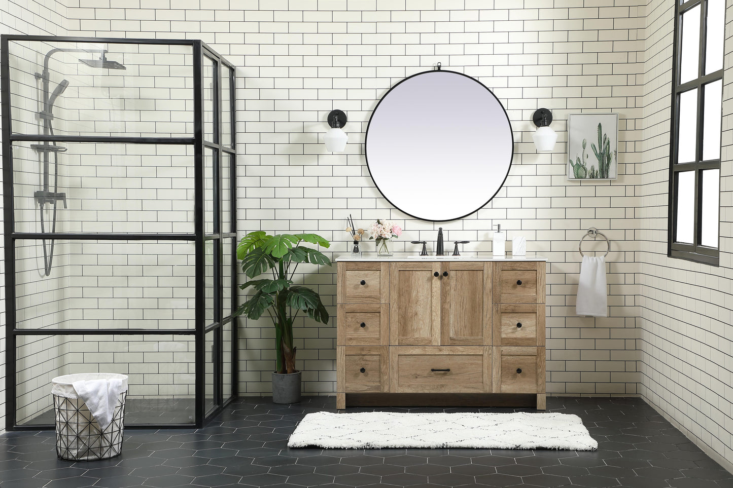 48 inch Single Bathroom Vanity in Natural Oak - BC2904834NT