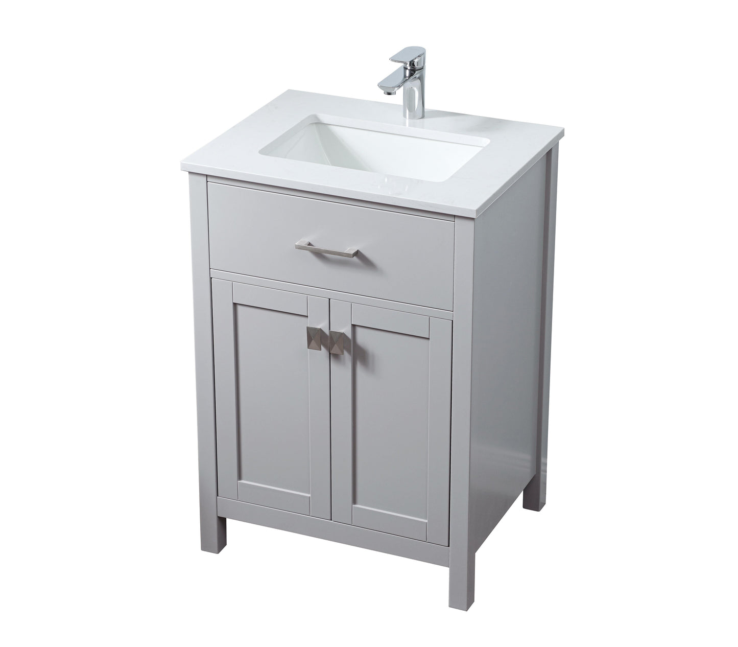 24 Inch Single Bathroom Vanity in Grey - BC3002434GR