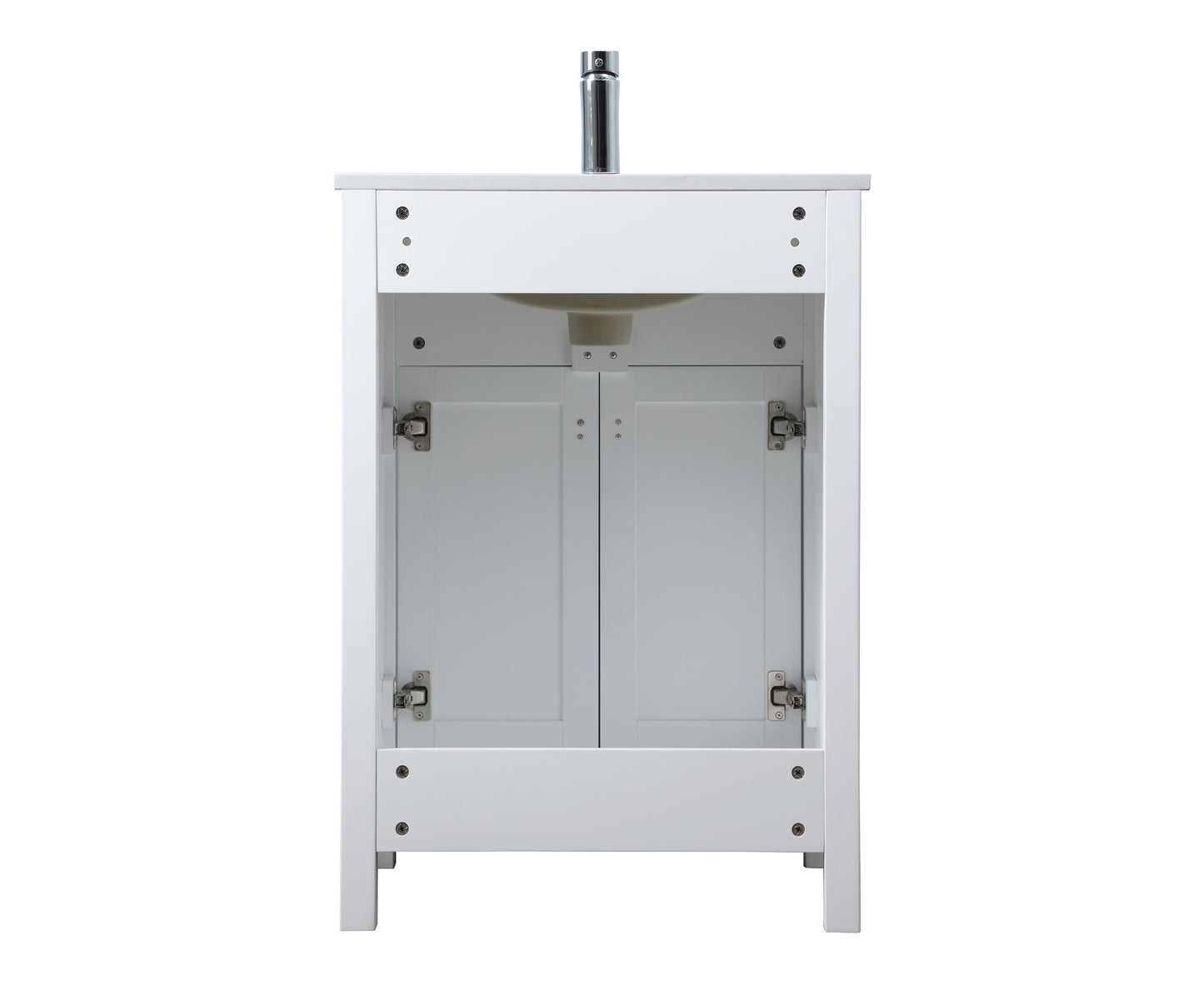 24 Inch Single Bathroom Vanity in White - BC3002434WH