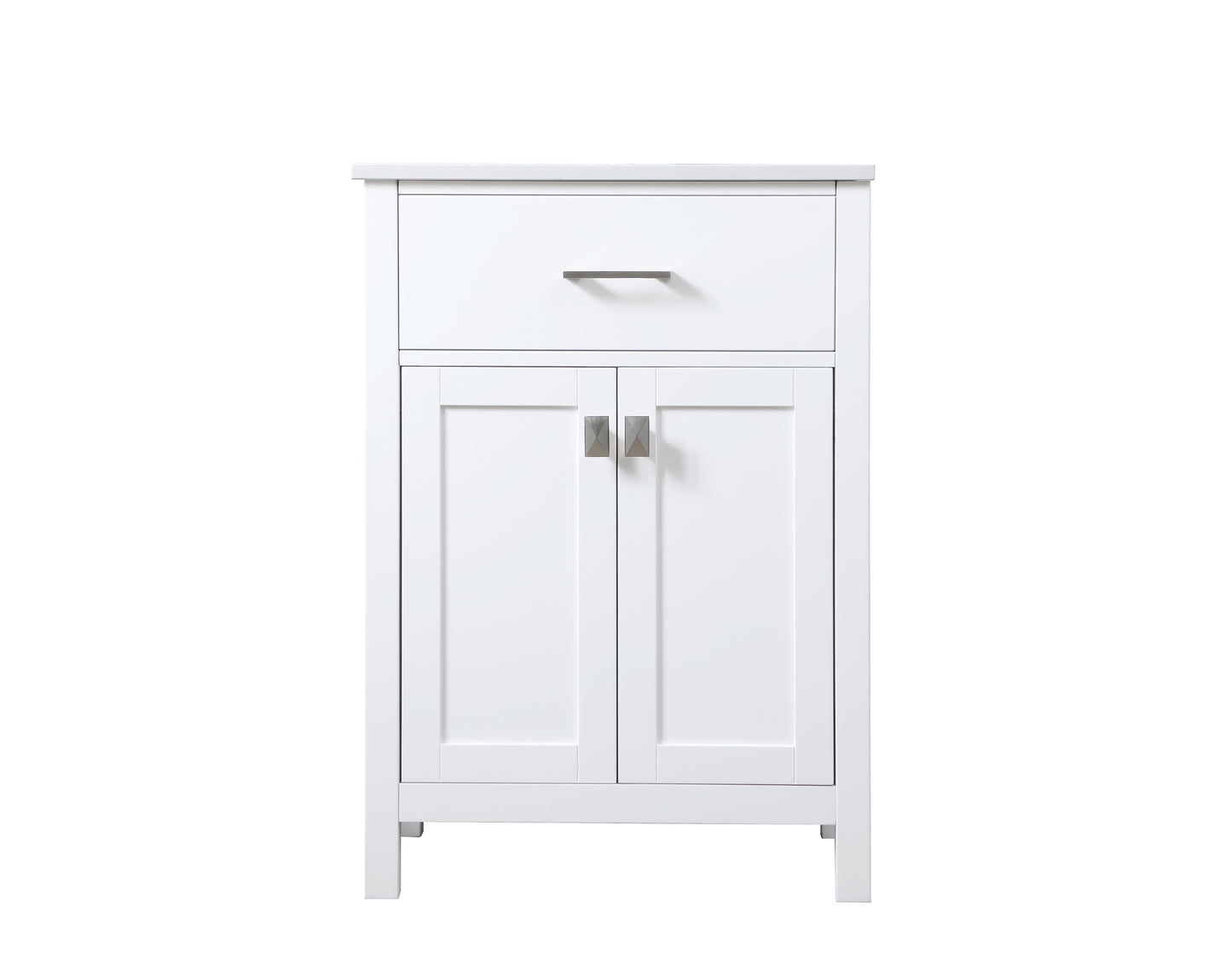 24 Inch Single Bathroom Vanity in White - BC3002434WH