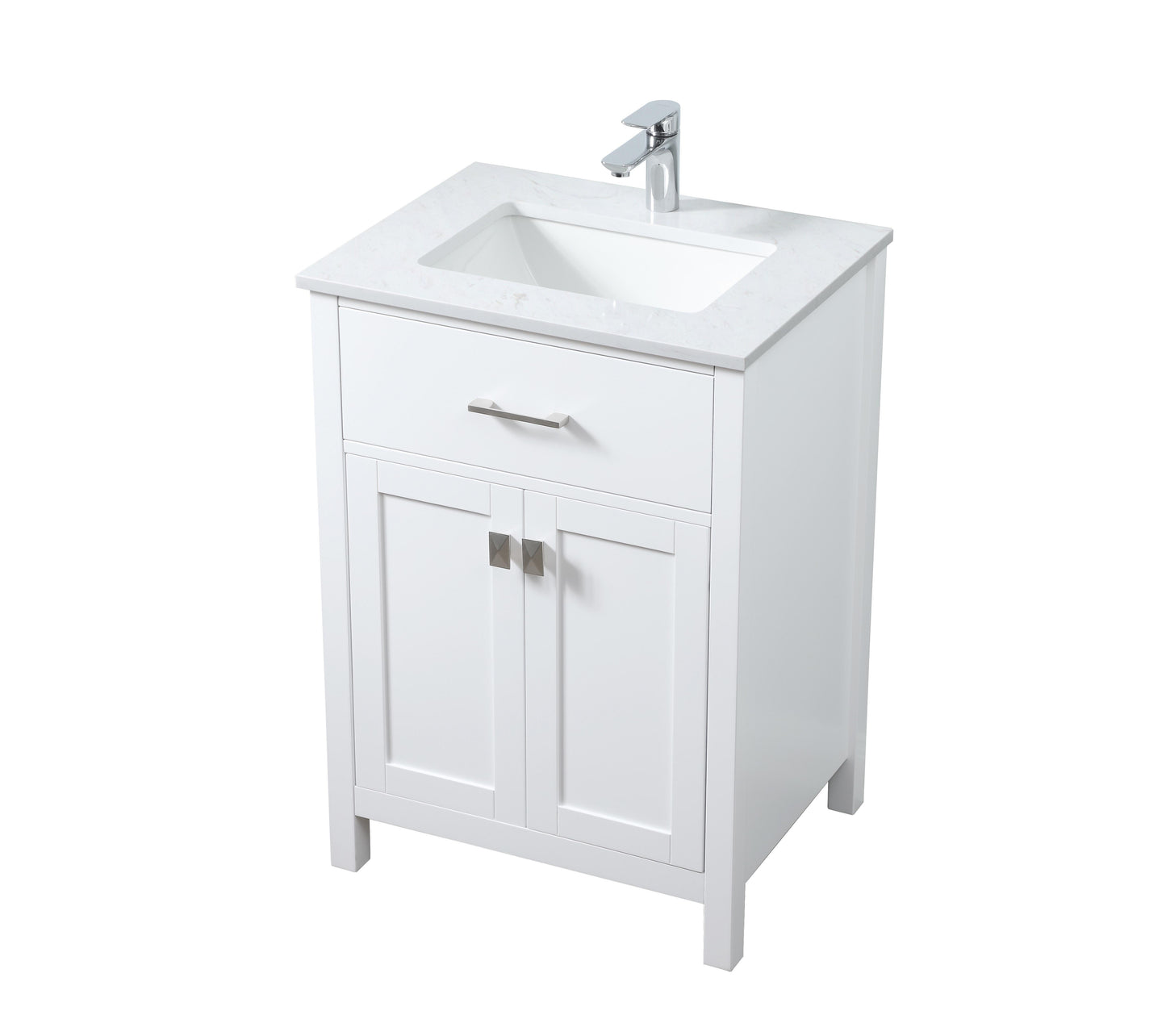 24 Inch Single Bathroom Vanity in White - BC3002434WH