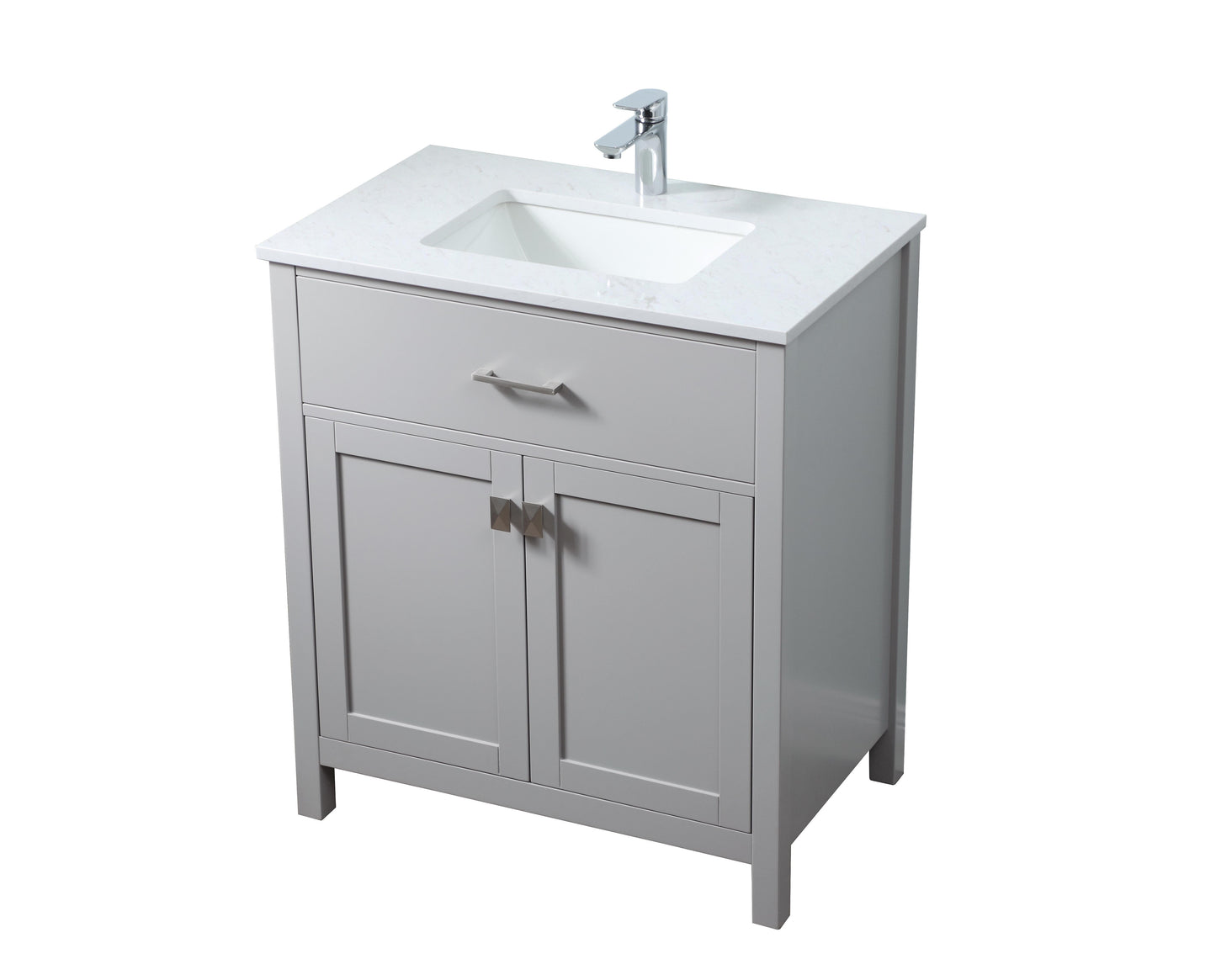 30 Inch Single Bathroom Vanity in Grey - BC3003034GR